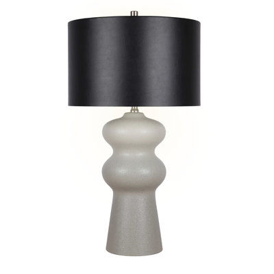 Echo Essence Ceramic Table Lamp - Textured Grey