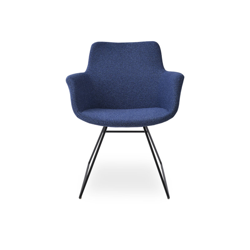 Chaise Bottega, Bleu et noir, Noir