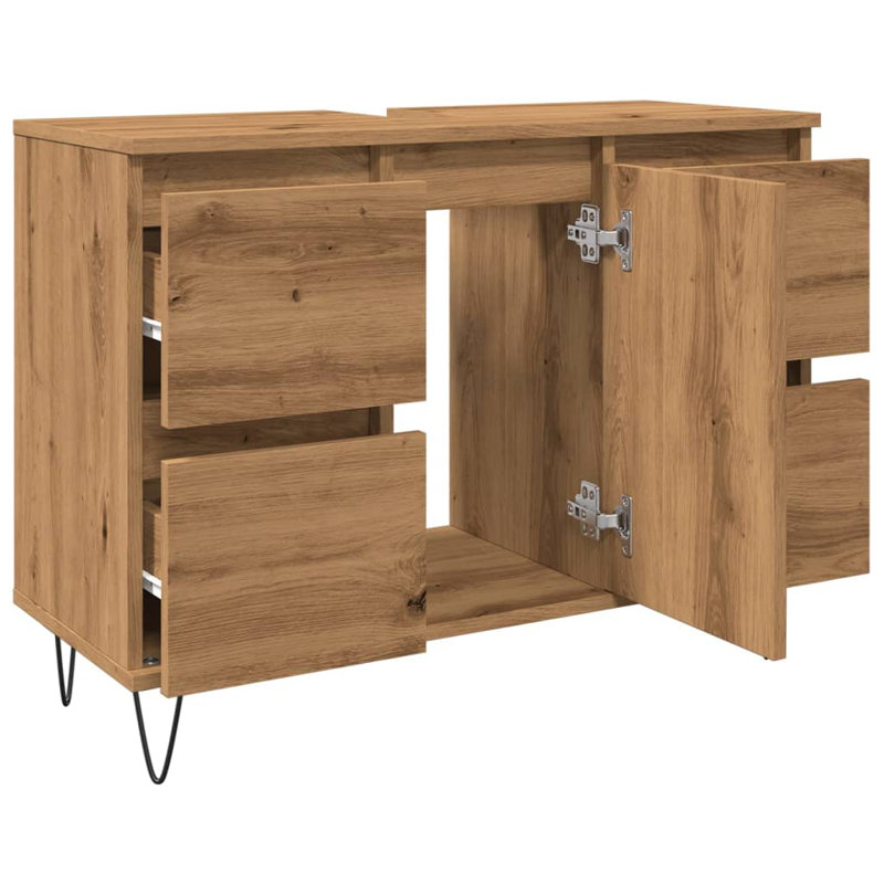 Braulio Bathroom Cabinet, Artisan oak