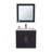 Bathroom Set, Vanity Sink + Mirror, 2 Doors, 1 Shelf, 1 Mirror, Black Wengue-1124325721