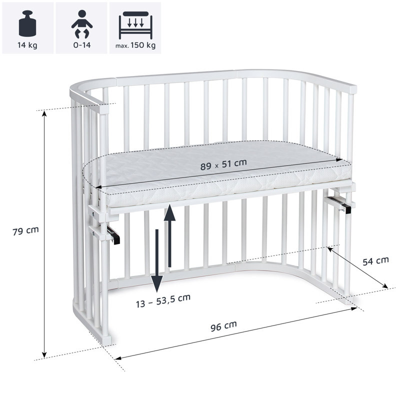 Babybay Maxi Co-Sleeper, White