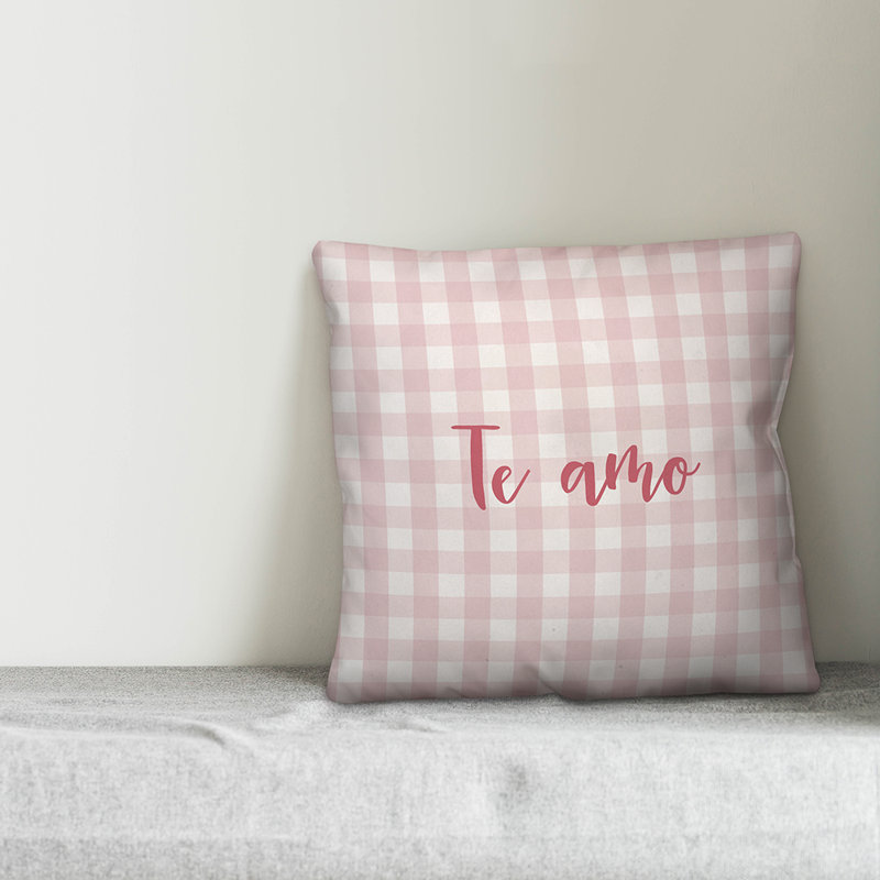 Plaid Throw Pillow, Throw Pillow, Pink