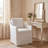 Linen Upholstered Armchair-1482415719