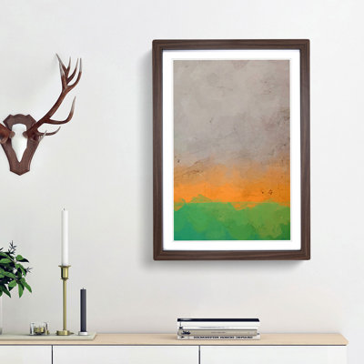 Textured Sunrise in Abstract - Framed Print