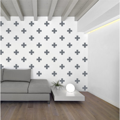 Décalcomanie murale à motifs croisés suisses