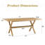 Table de salle à manger 71 po x 35,4 po en bois aggloméré, table de salle à manger en bois pulvérisé avec support en X. La table de restaurant minimaliste moderne peut accueillir de 6 à 8 personnes.-1480716318