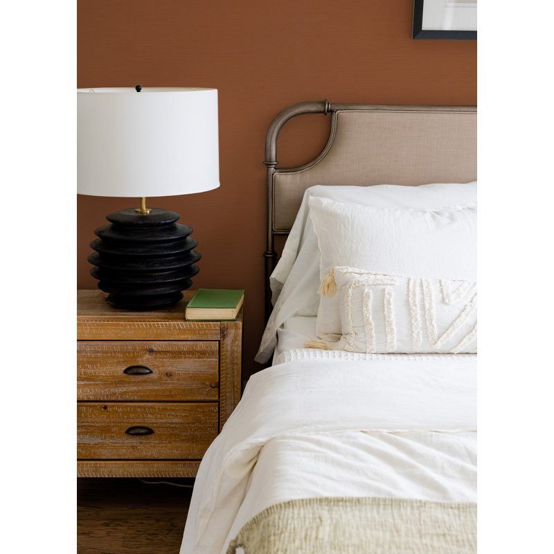 Rouleau de papier peint texturé L 24 pi x l 36 po Wrentham, Orange