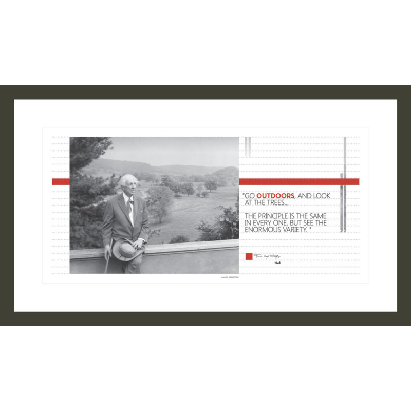 Look at the Trees by Frank Lloyd Wright - Framed Giclee Print, 17.25" H x 29.5" W