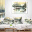 Coussin lombaire Landscape River in Winter