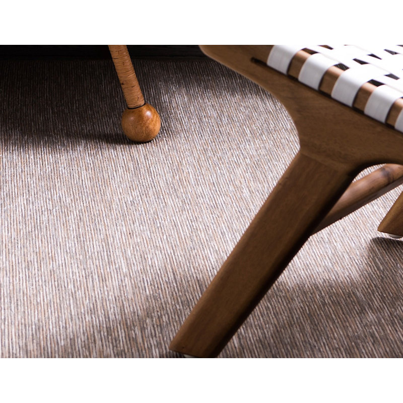 Solid/Striped Garden Variety Runner Rug Khaki Colour, Square 10'2"