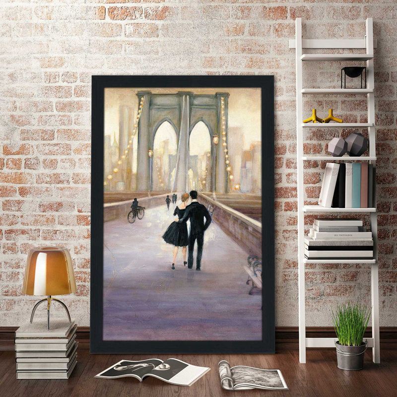 « bridge to ny », reproduction de peinture à l’acrylique, H 27,5 po x l 27,5 po x P 0,75 po