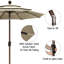 Parasol de marché 9 pi Kasia-39993645