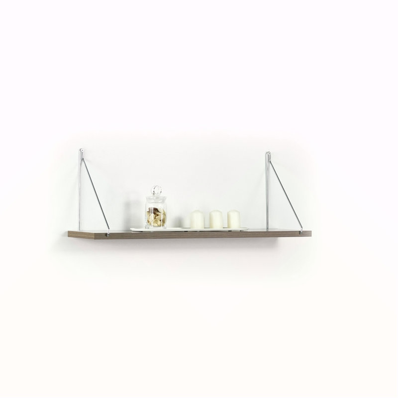 Tablette simple murale flottante Palmer, Blanc