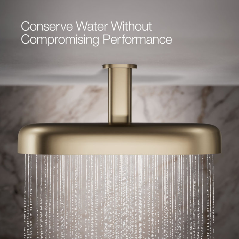 Statement™ 18" 2.5 GPM Oblong Rainhead, Vibrant Brushed Bronze