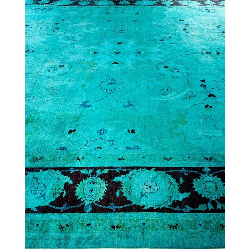 Haydon One-of-a-Kind 10'1" X 13'8" 2000s Wool Area Rug in Green