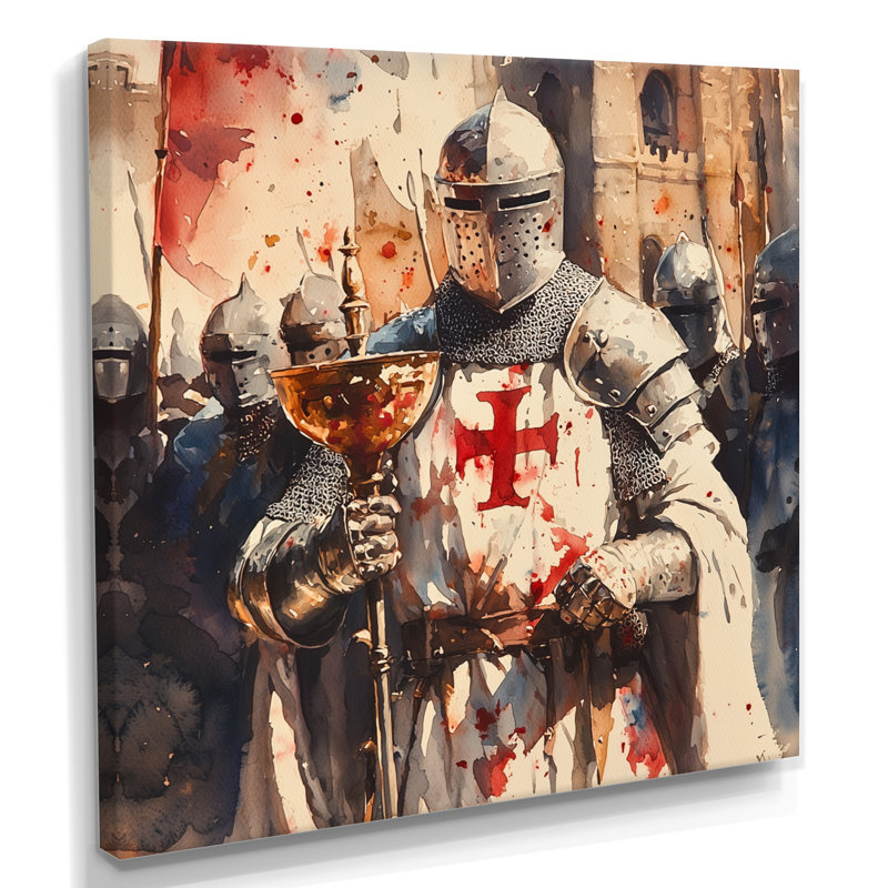 «The Crusades Militaires» de Louis Ix, Toile tendue, Ne pas appliquer, H 30 po x l 30 po