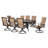 Sweeten 9 Piece Dining Set with 8 Swivel Rocker Chairs and 60 x 84 in. Table