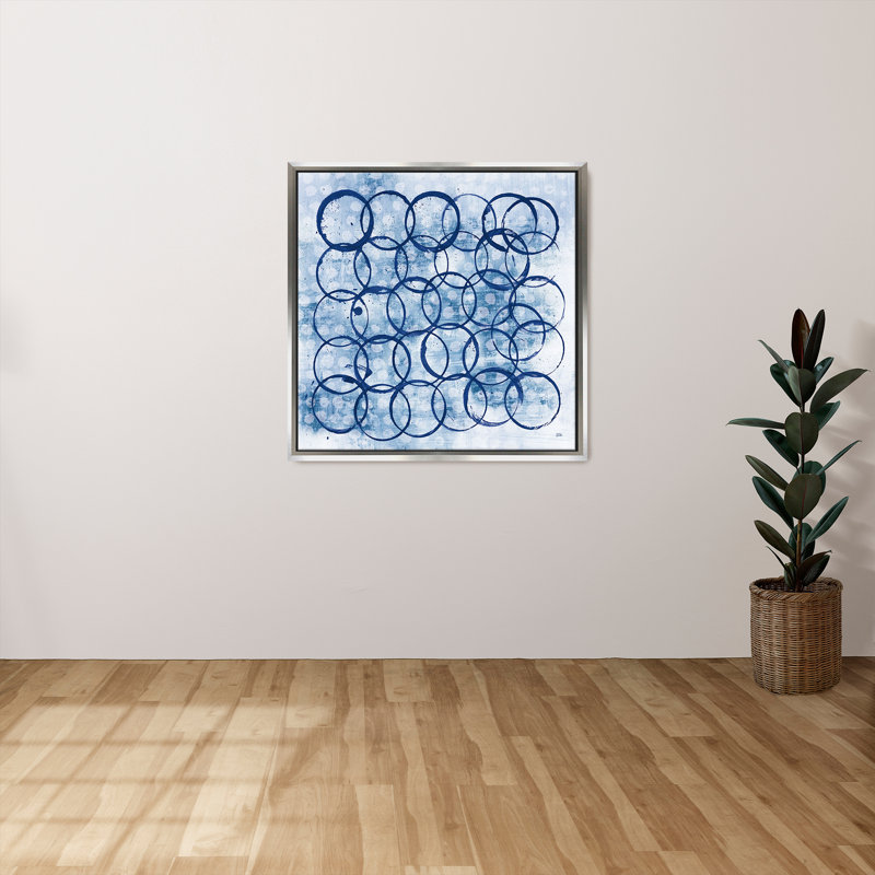 "Eclipse II" par Melissa Averinos, reproduction sur toile dans un cadre flottant, H 21,5 po x l 21,5 po, Argent argent