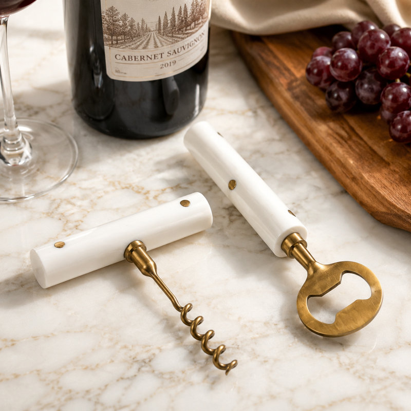 Bottle Opener & Corkscrew Bar Tool Set of 2