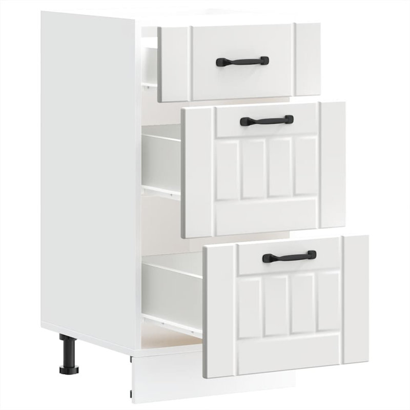 Atsabe Standard Base Cabinet, 81.5cm H x 40cm W x 46cm D, White