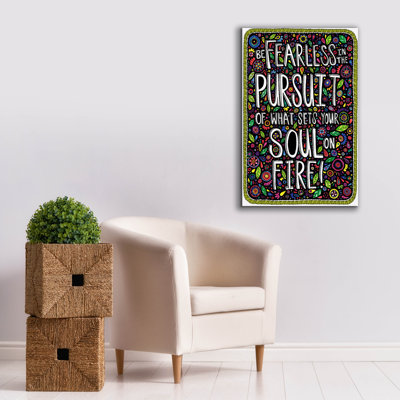 «Be Fearless» par Hello Angel, art mural sur toile