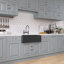 Farmhouse/Apron Kitchen Single Bowl Fireclay Kitchen Sink with Sink Grid and Basket Strainer-91583893