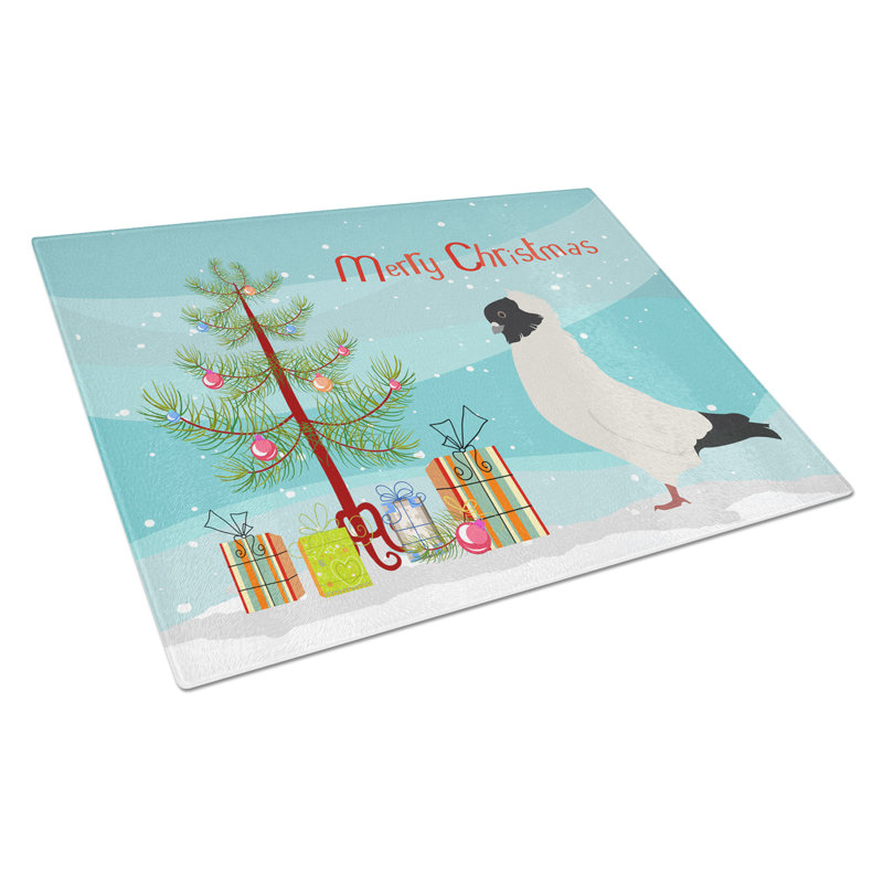 Planche à découper de noël en verre trempé caroline