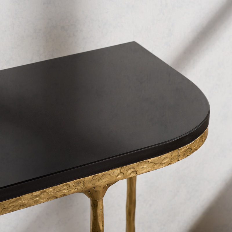 Janowsky Metal Console Table, Black