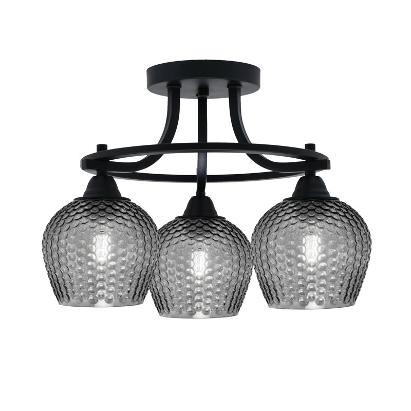 Verre fumé 6 po Amancio, Noir mat, Noir