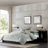 1-Light White Linen Shade Dimmable Swing Arm Sconce
