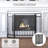 Alescia 3 Panel Steel Fireplace Screen