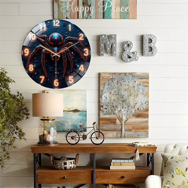 Horloge murale Spider