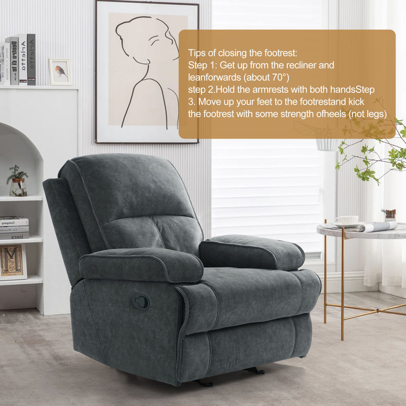 Latitude Run® Ryse Vegan Leather Recliner & Reviews | Wayfair