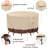 Round Patio Furniture Covers, 100% Waterproof Outdoor Table Chair Set Covers