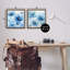  Ensemble de 2 toiles flottantes saturées "Blue Blossoms" par Irena Orlov-1915875209-1915875207