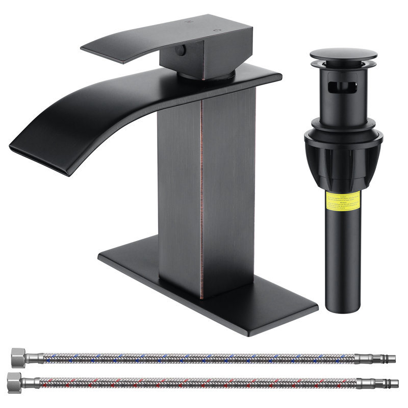 Centerset Single-handle Bathroom Faucet with Drain Assembly, Oil-Rubbed Bronze