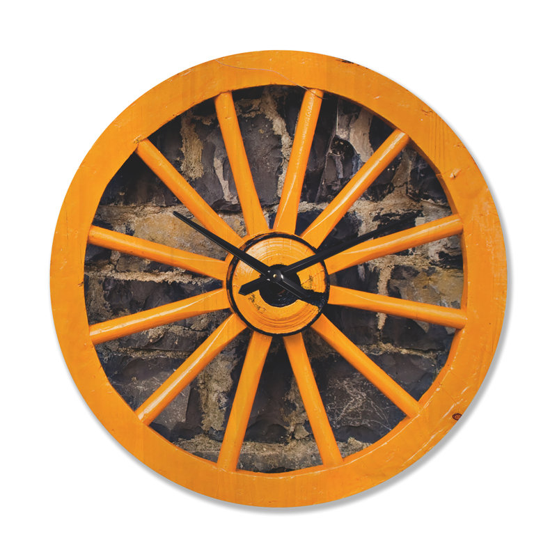Horloge murale jaune, Grand