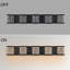 Luminaires de meuble-lavabo modernes à DEL, appliques murales noires à 5 lumières pour éclairage de salle de bain sur miroir, lumières de meuble-lavabo à DEL en cristal à intensité variable, lampe murale câblée. (Ampoules DEL intégrées incluse
