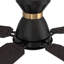 Ventilateur de plafond 52 po avec télécommande et lumière noire Smart DC