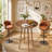 39.37"H Round Bar Table, Solid Wood Bistro Table with Sturdy Frame