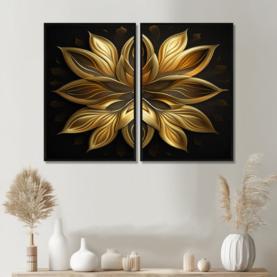 Glamourous Lily On Black I - art mural moderne