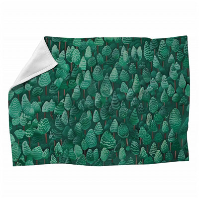Jeté en peluche floral tendance