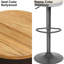 Tabouret de bar pivotant en bois massif l 15,2 po Jaina -1447778117-1447778123