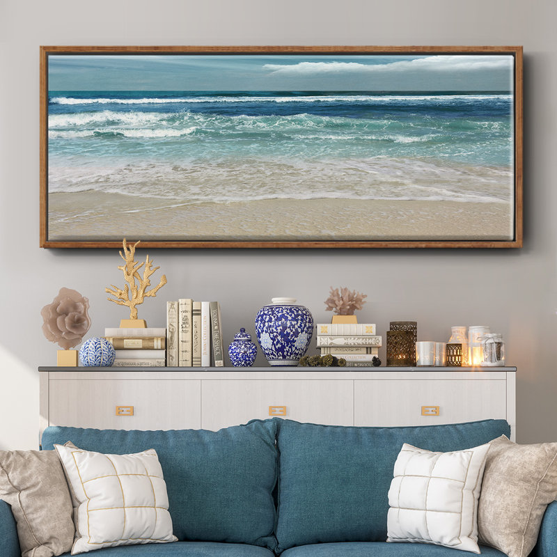 Symphonie de la mer - toile encadrée, H 20 po x l 50 po