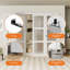 Portes pliantes 36 po x 80 po (porte de garde-robe double 18 po x 80 po) Porte de garde-robe en verre givré 3-Lite avec trousse de quincaillerie, portes intérieures pliantes pré-assemblées pour garde-manger / avec surface en PVC, qualité de fabrication solide et installation facile-119770005-119770004