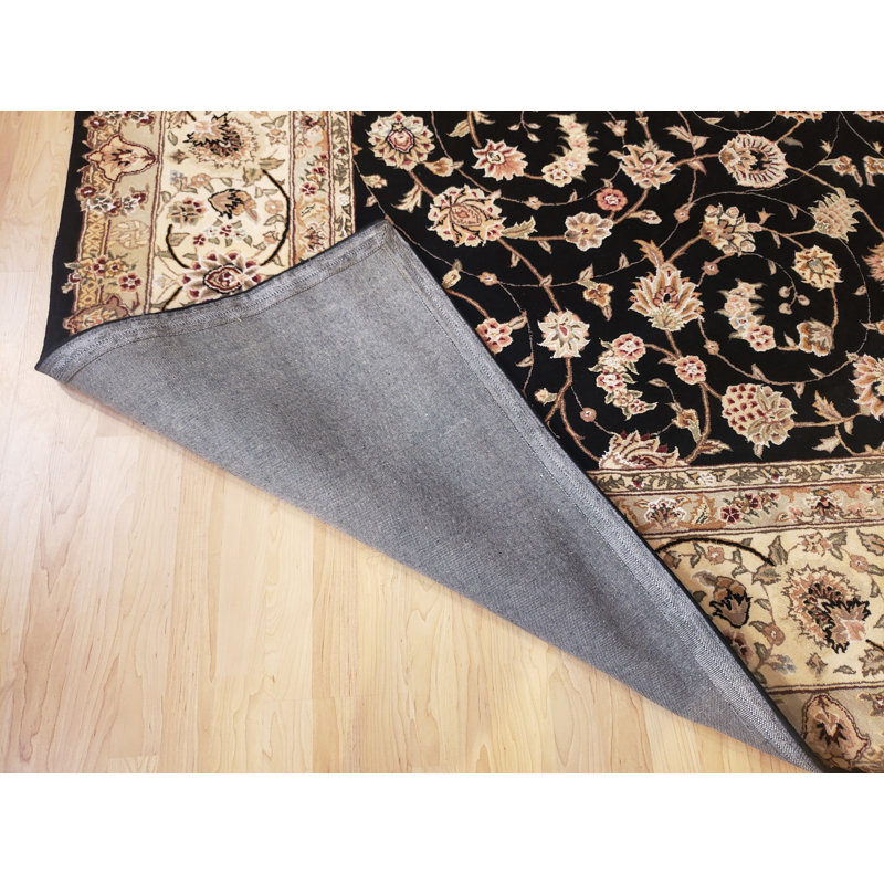 Tapis noir / ivoire Premier, Carré 8 pi
