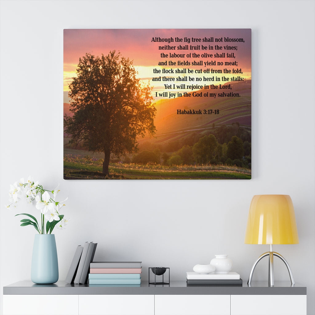 Trinx God of My Salvation Habakkuk 3:17-18 Christian Wall Art Bible ...