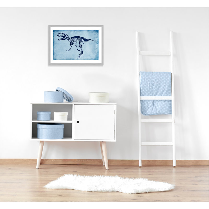 Adhésif décoratif voyage préhistorique 1 pi, H 24,5 po x l 34,5 po x P 0,6 po, Encadré plat argent