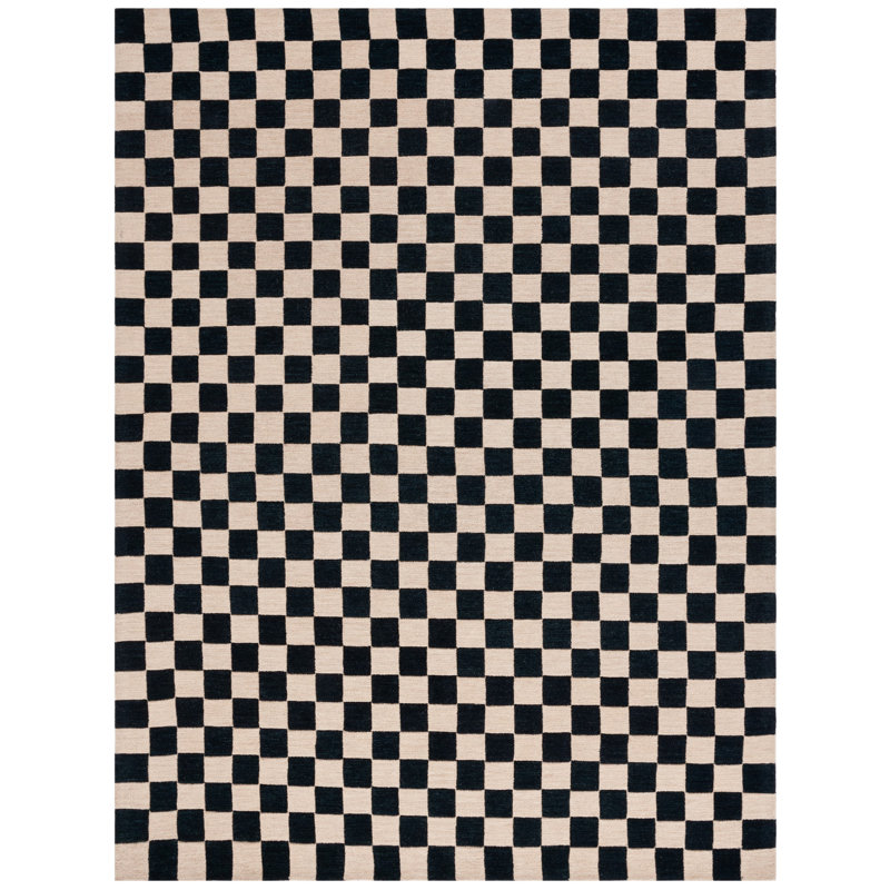 Freesia Area Rug In Black/Beige, Rectangle 6' x 9'