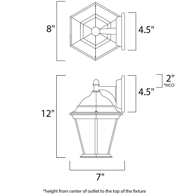 Allegan 12" H Aluminum Outdoor Wall Lantern with Beveled Glass, Rust patina